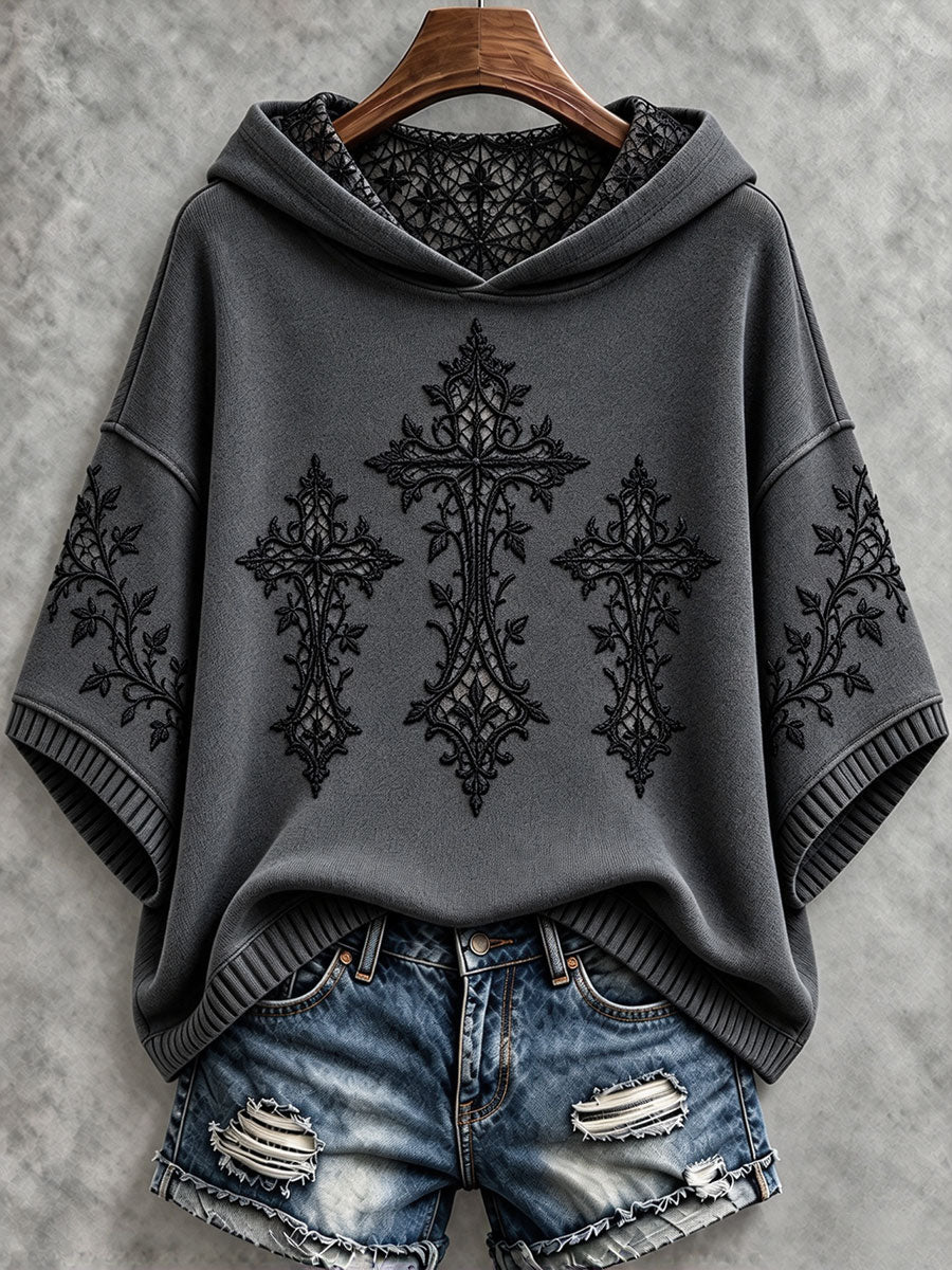 Women's Gothic Cross Christian Hoodies