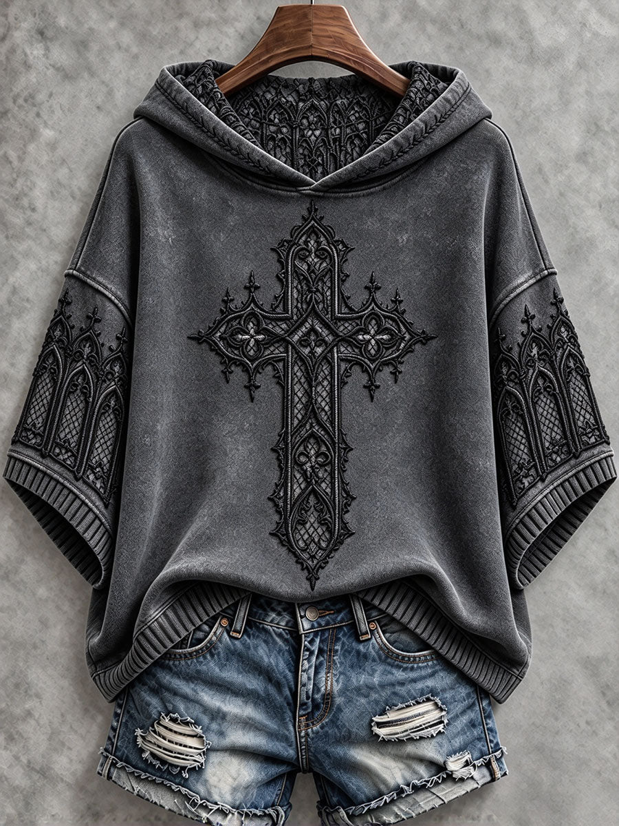 Women's Gothic Cross Christian Hoodies