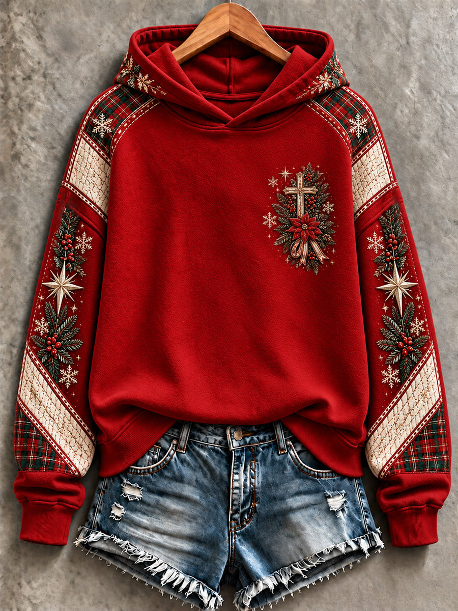 Women's Christmas Print Casual Hoodie