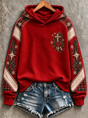 Women's Christmas Print Casual Hoodie