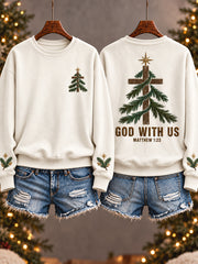 Women's Christmas God with Us  Art  Regular Sweatshirt