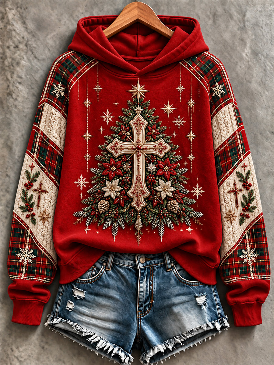 Women's Christmas Print Casual Hoodie