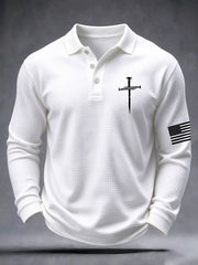 Men's Christian Art Cross Waffle Top