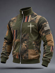Men's Patchwork Art Cross Jacket