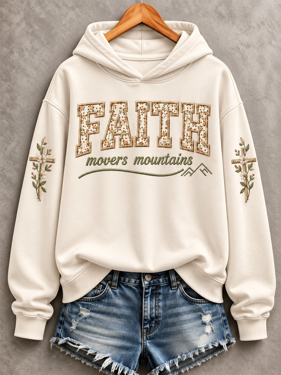 Women's Christian Faith Movers  Mountains Print Sweatshirt