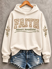 Women's Christian Faith Movers  Mountains Print Sweatshirt