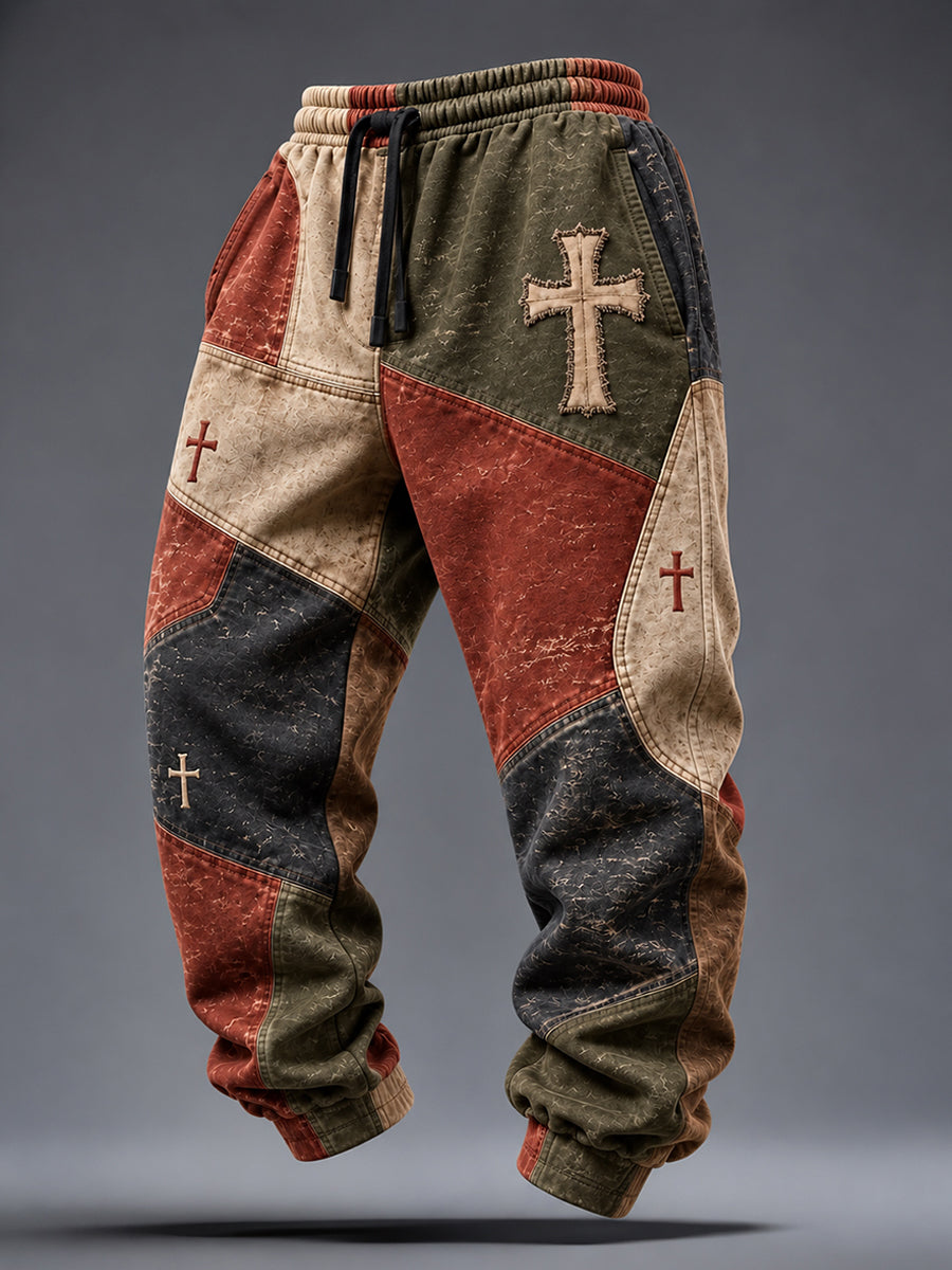 Men's Faith Art Print Casual Pants