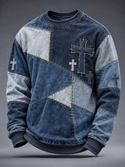 Men's Faith Art Print Crew Neck Sweatshirt