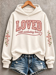 Women's Christian Loved With Everlasting Love Print Sweatshirt