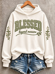 Women's Christian Blessed Beyond Measure Print Sweatshirt