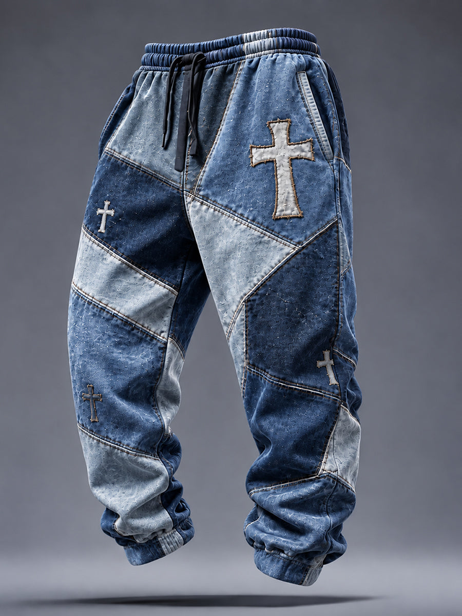 Men's Faith Art Print Casual Pants