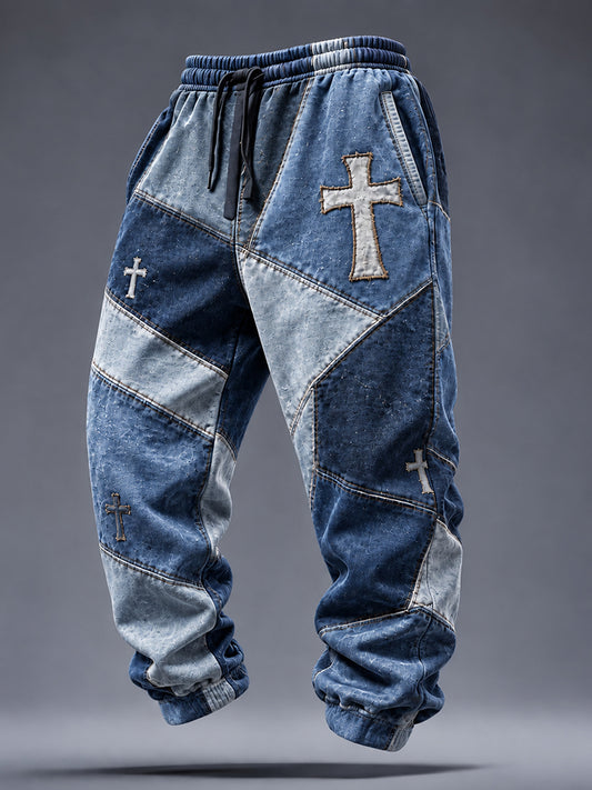 Men's Faith Art Print Casual Pants