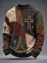 Men's Faith Art Print Crew Neck Sweatshirt