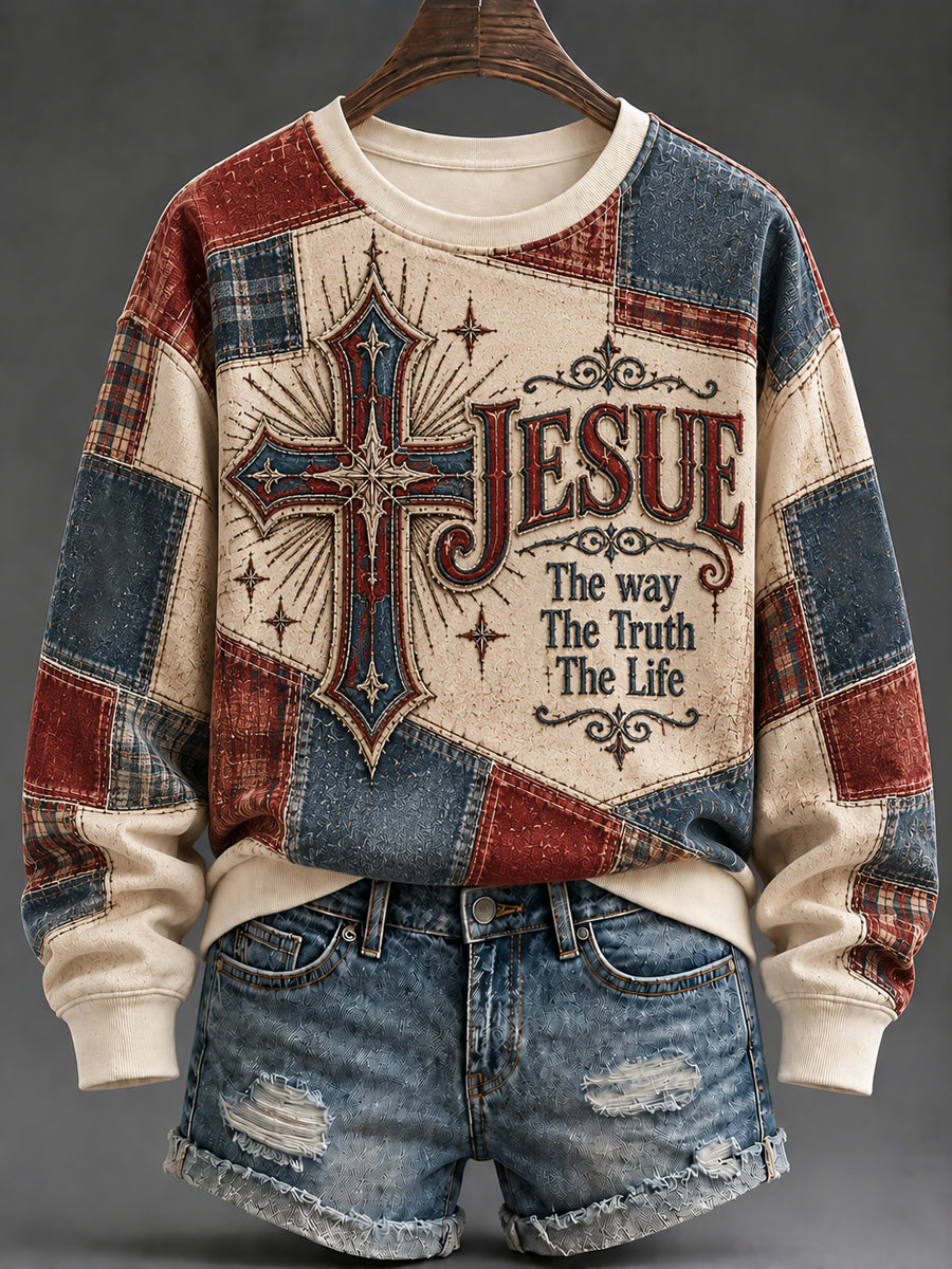 Women's "The way The Truth The Life  " Print Casual Sweatshirt