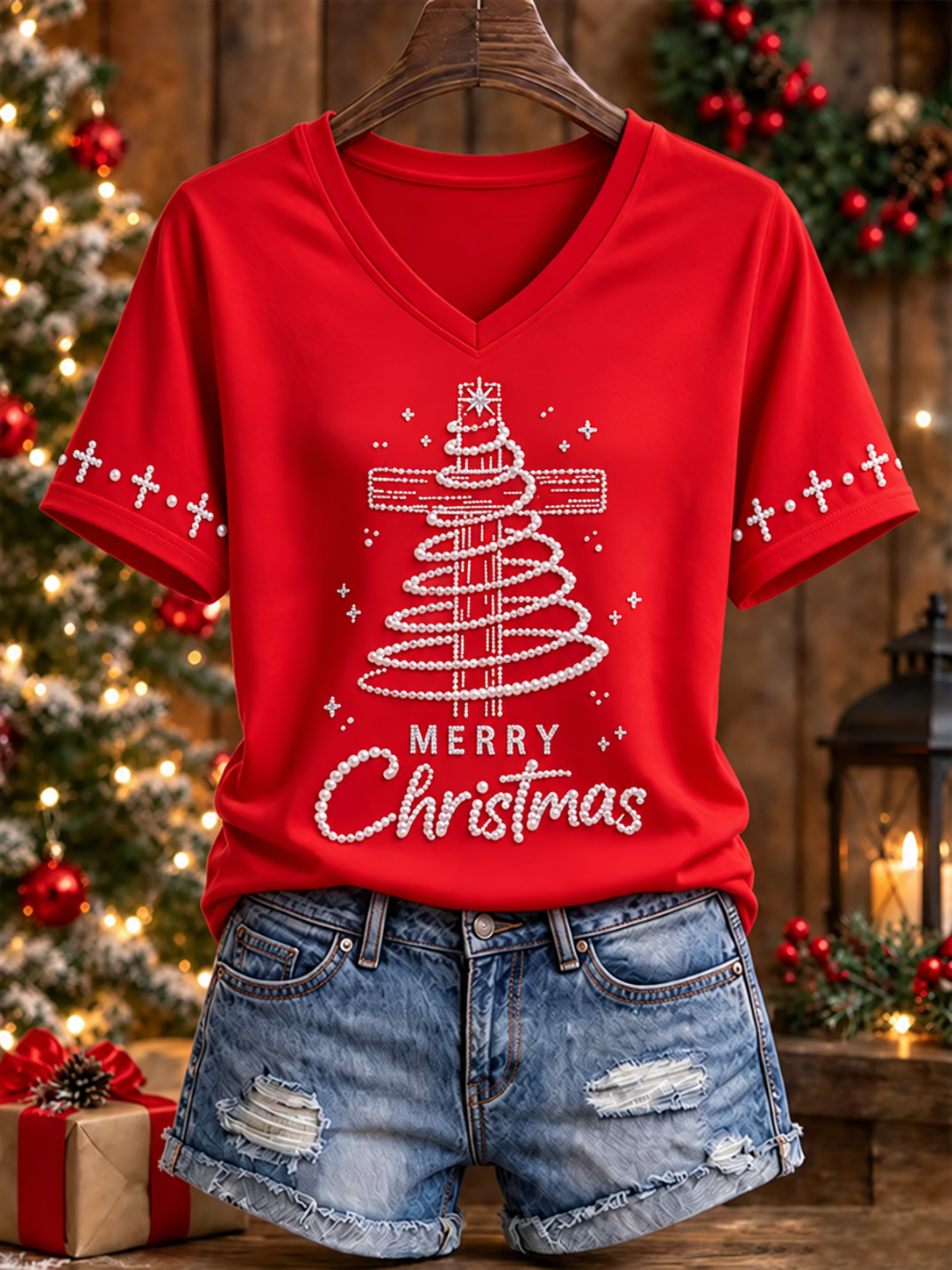 Women's Christmas Short-sleeved T-shirt
