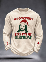 Men's Christmas Faith Waffle Long Sleeve T-Shirt