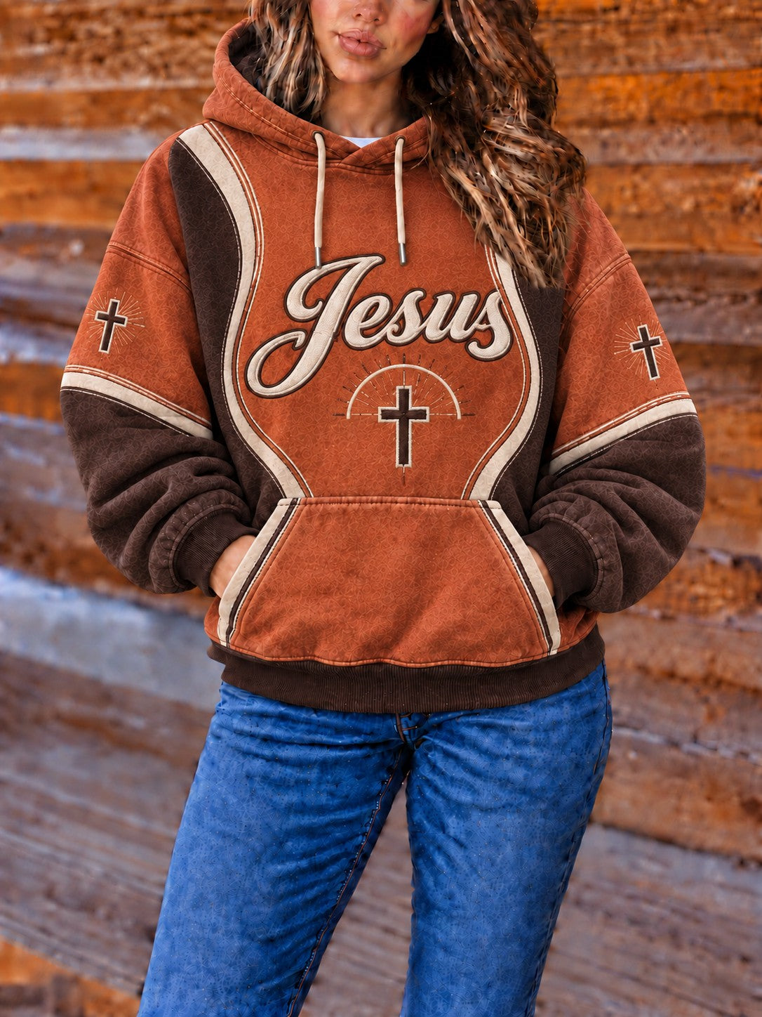 Women's Jesus Printed Hoodie