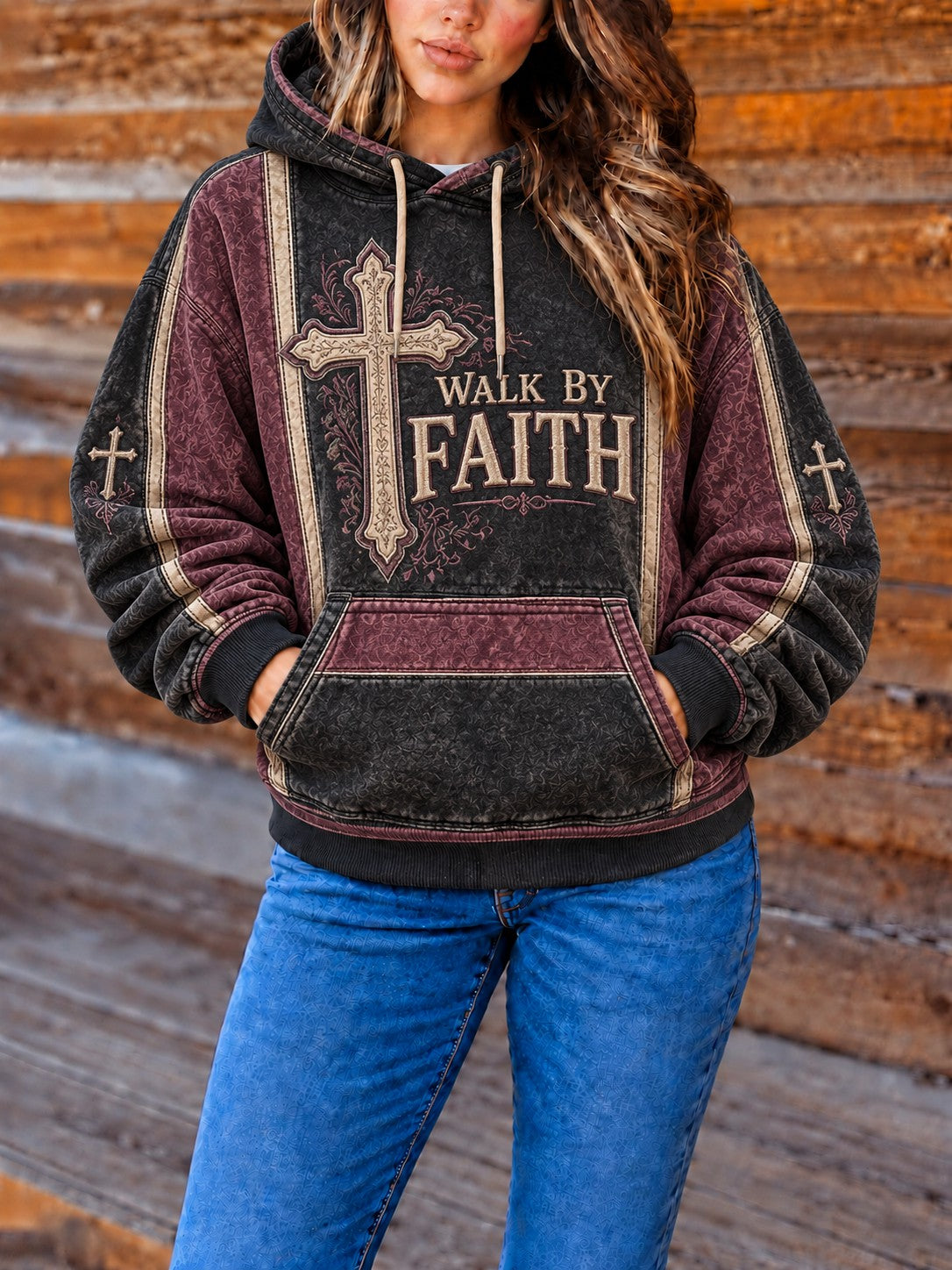 Women's Walk By Faith Printed Hoodie