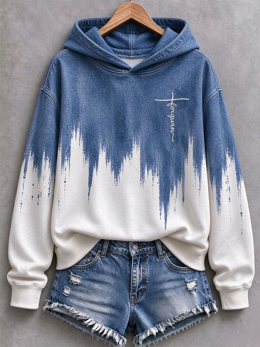 Women's Christian Art Cross Hoodie