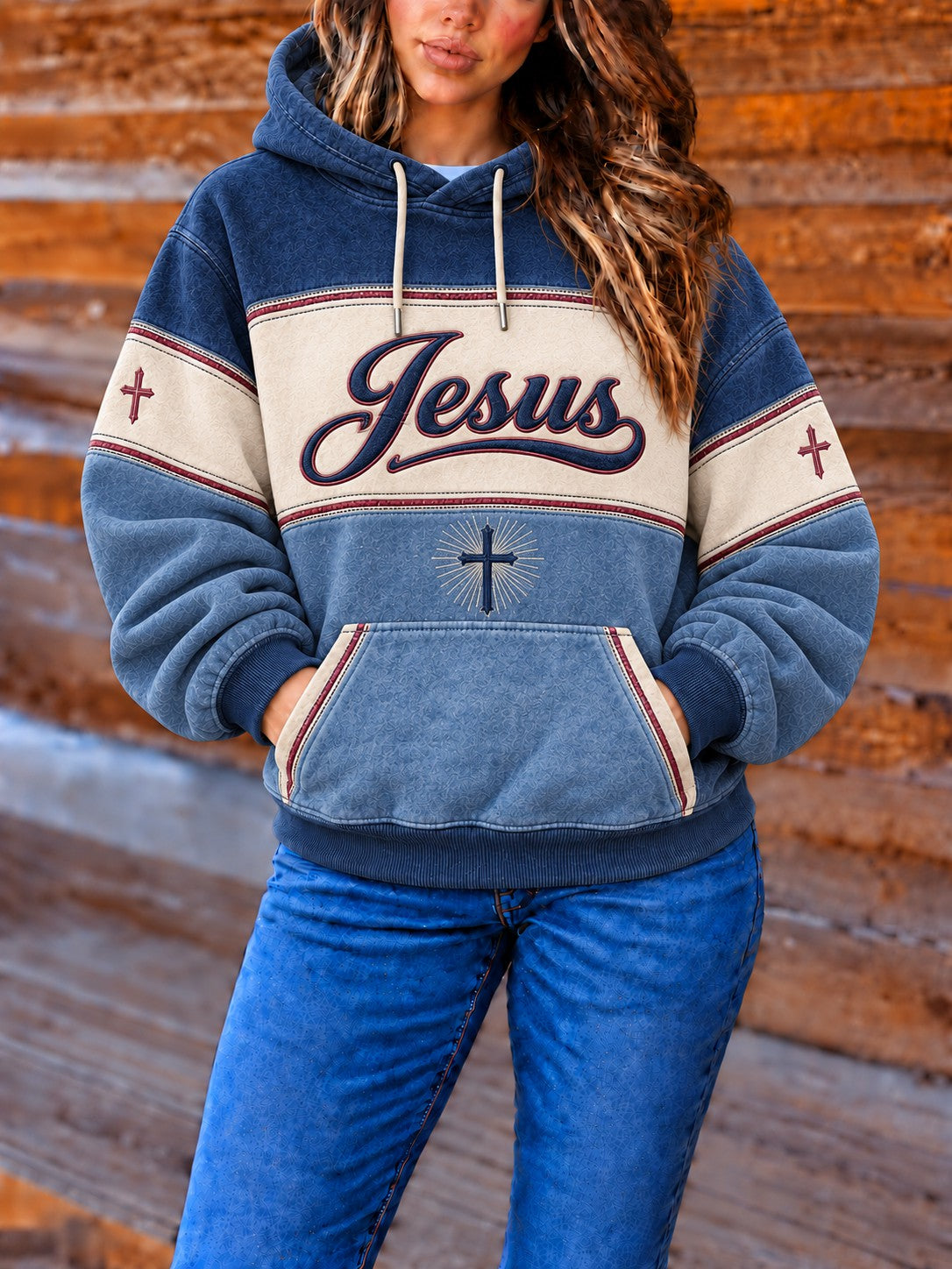 Women's Jesus Printed Hoodie