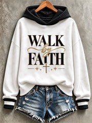 Women's Faith Print Casual Sweatshirt