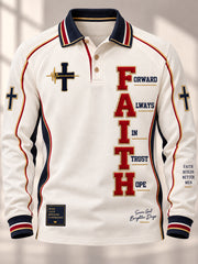 Men's Christian Faith Cross Long Sleeve Top