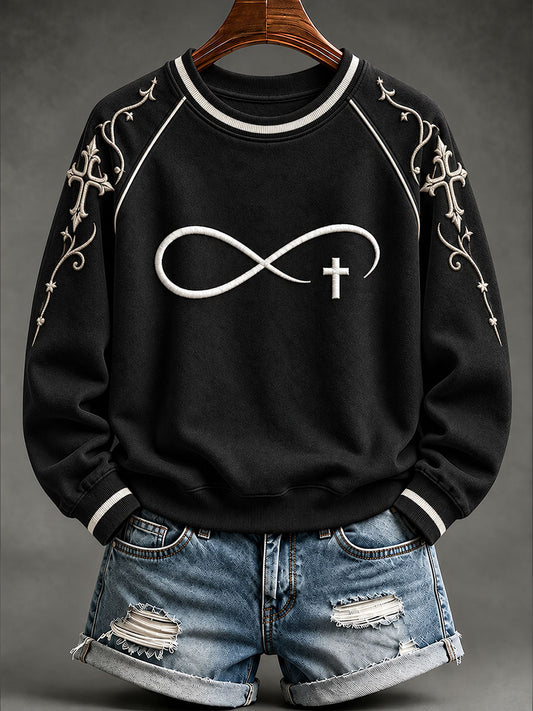 Women's Möbius Strip Faith Raglan Sleeve Sweatshirt