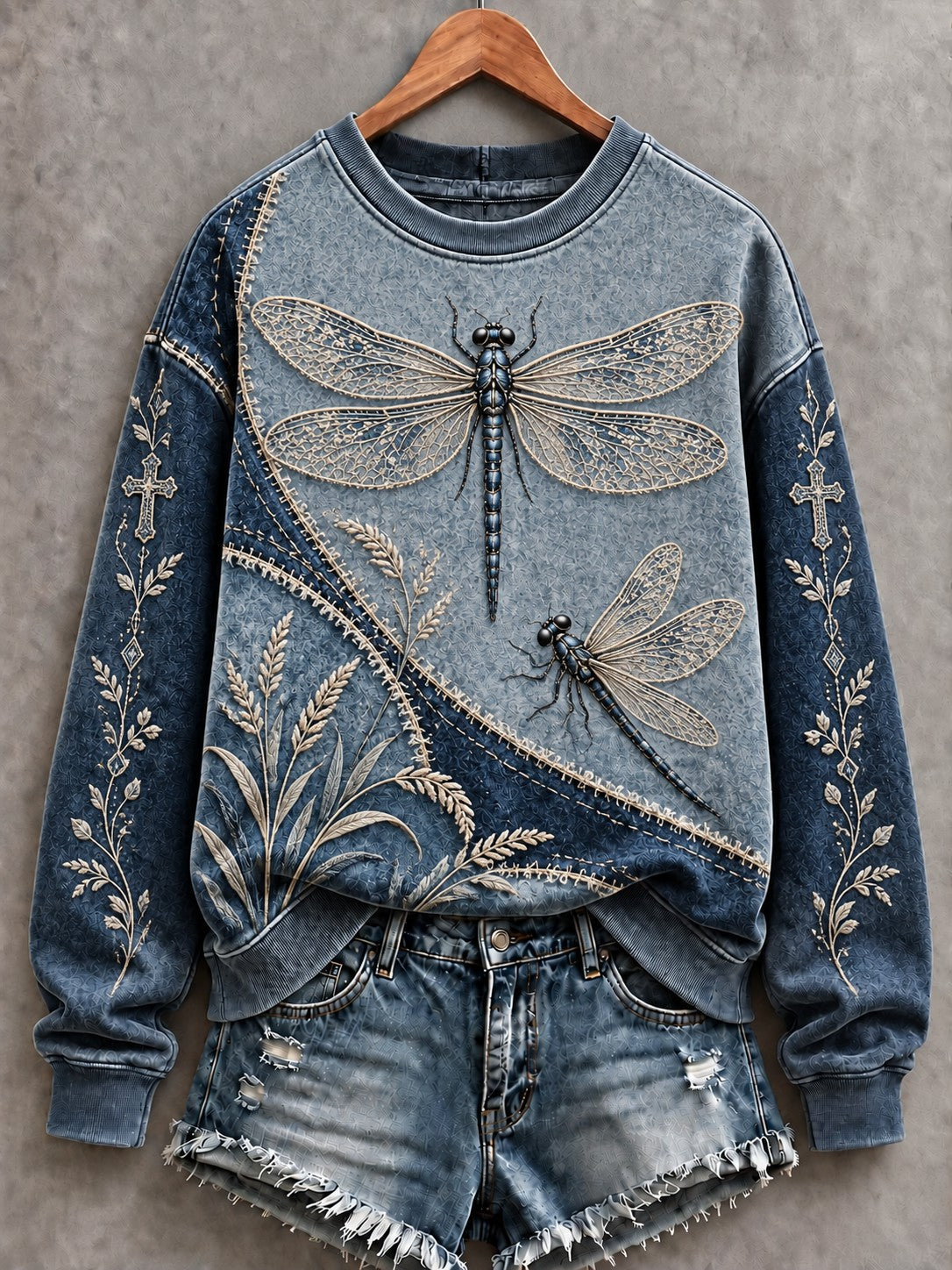 Women's Dragonfly Faith Printed Sweatshirt