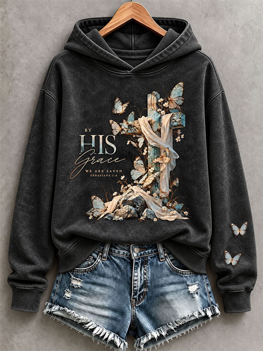 Women's By His Grace We Are Saved Hoodie