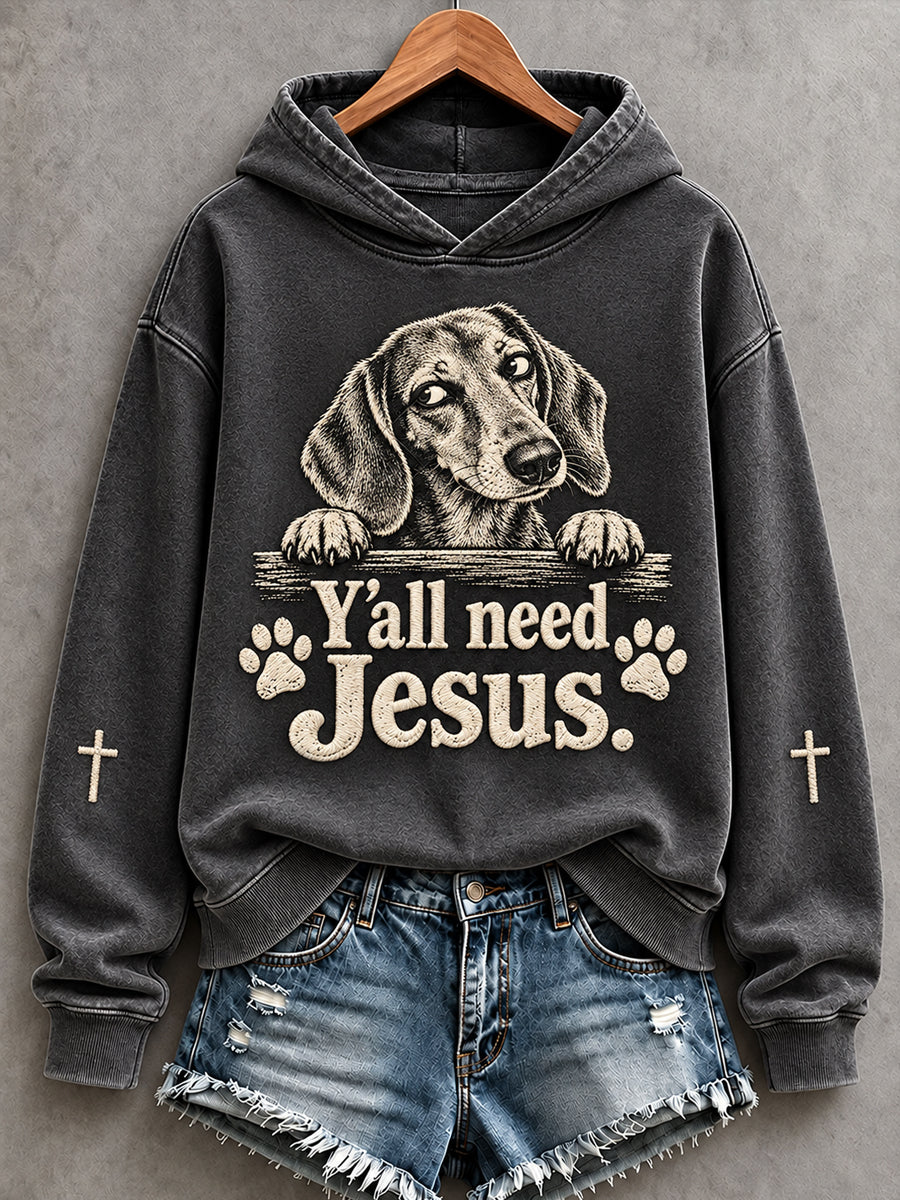 Women's Christian  Y'all Need Jesus Hoodie