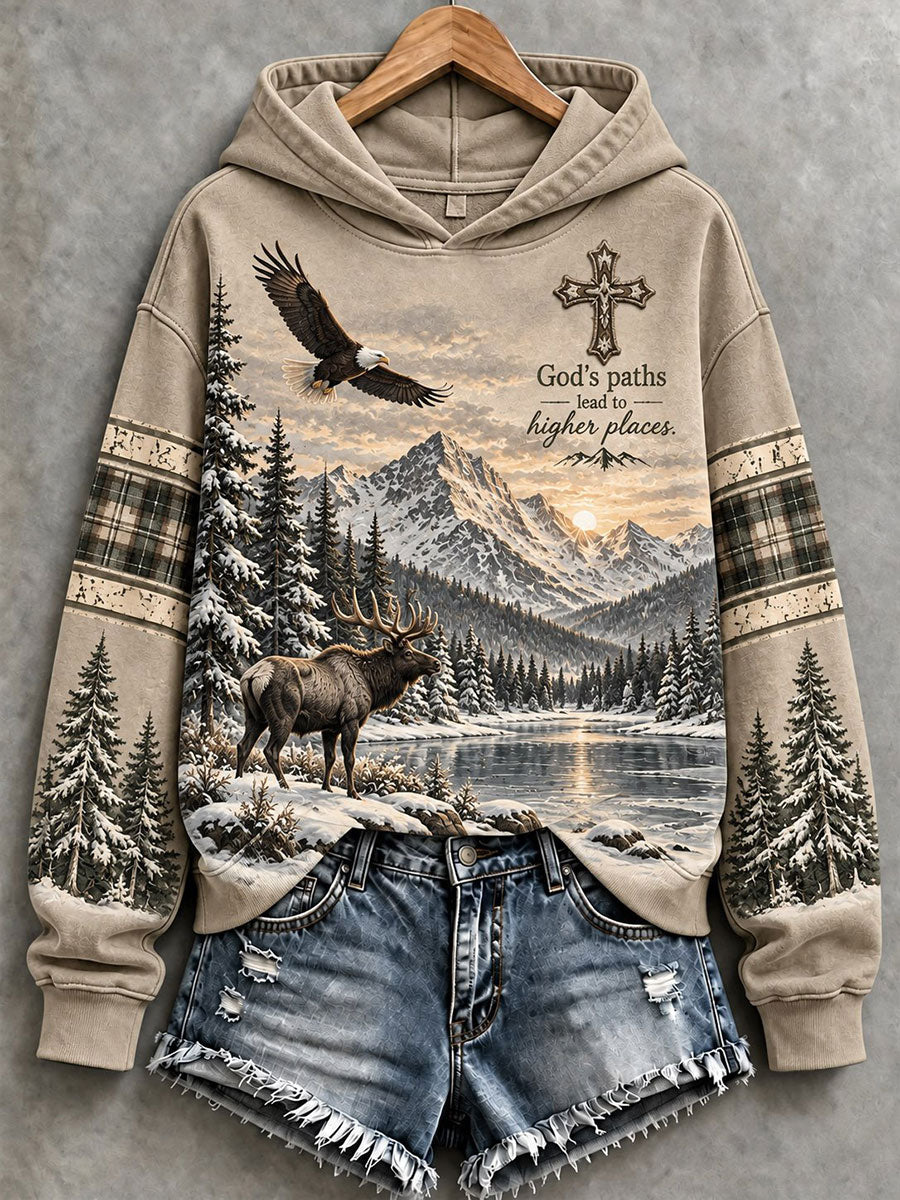 Women’s Faith Print Casual Hoodie
