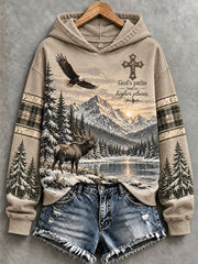 Women’s Faith Print Casual Hoodie