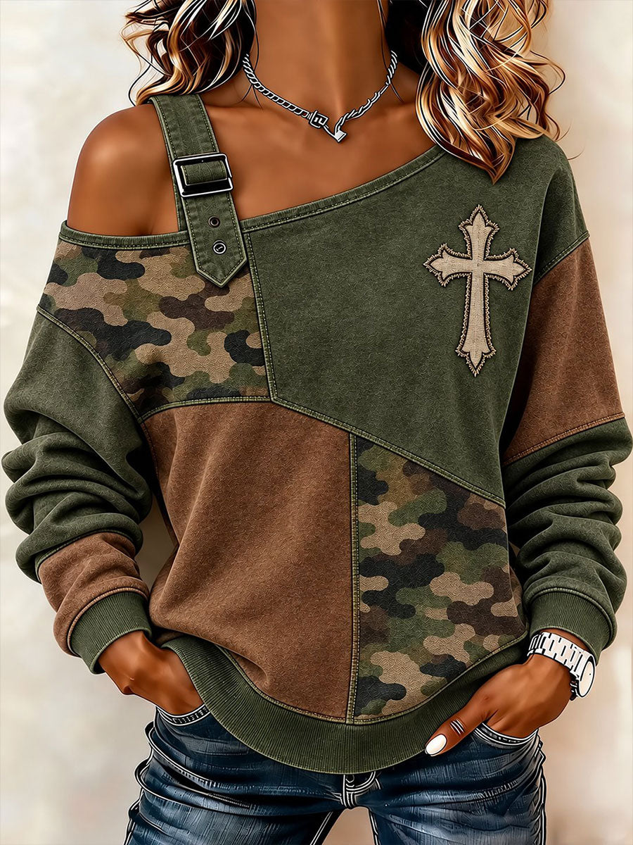 Women's Faith Print Casual Sweatshirt