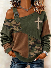 Women's Faith Print Casual Sweatshirt