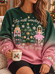 Women's Merry Christmas Art Printed Sweatshirt