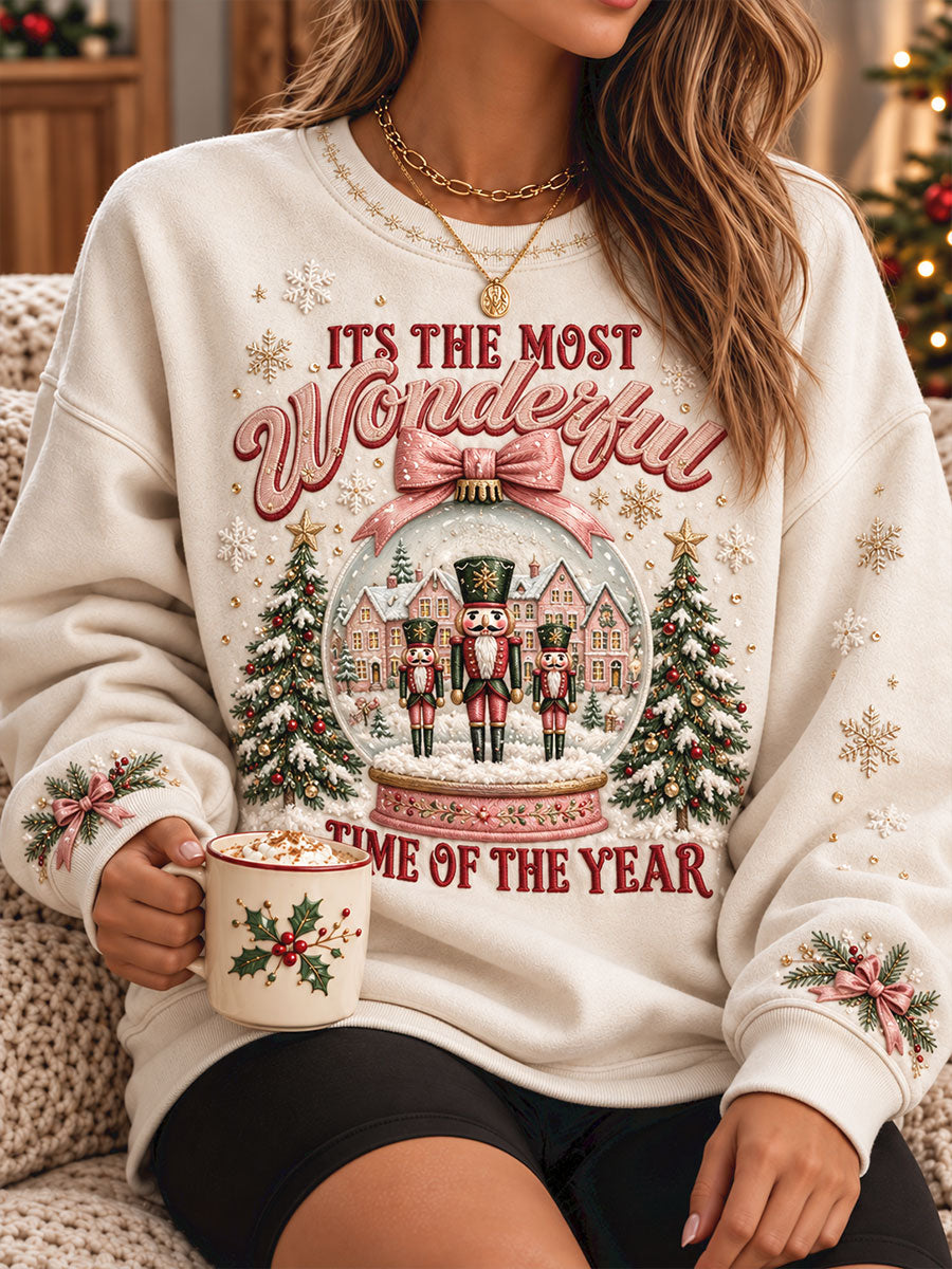 Women's Merry Christmas Art Printed Sweatshirt