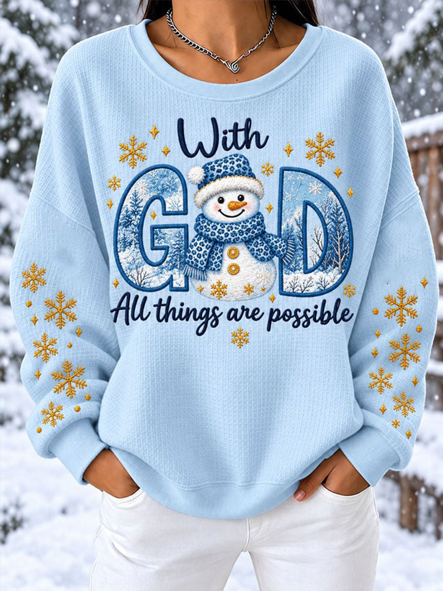 Women's Christmas Print Casual Sweatshirt