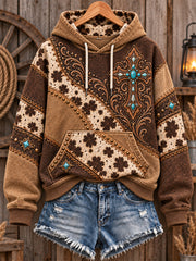 Women's Christian Cross Print Hoodie
