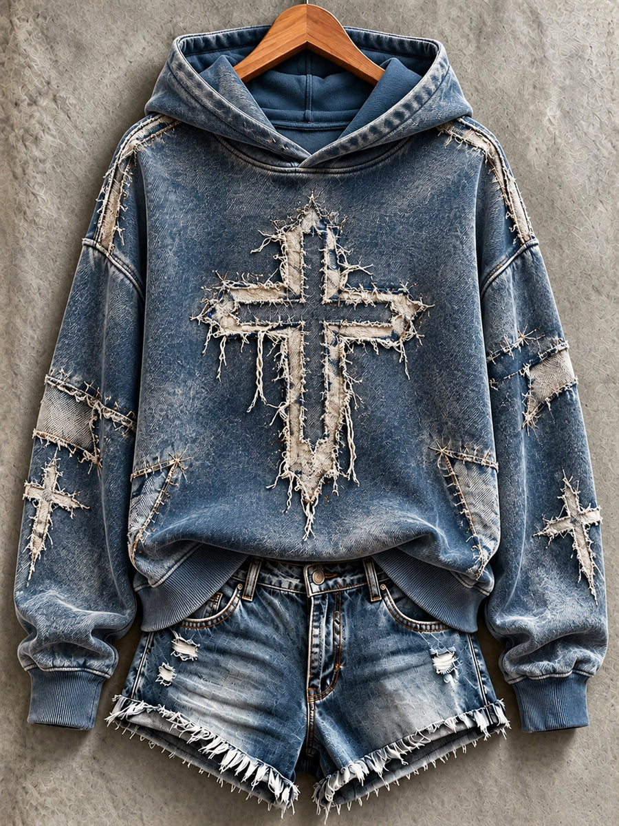 Women's Faith Print Casual Sweatshirt