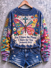 Women's Faith Print Casual Sweatshirt