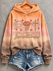 Women's 'I Have A Lot To Say But Jesus Said Be Nice' Printed Casual Hoodie