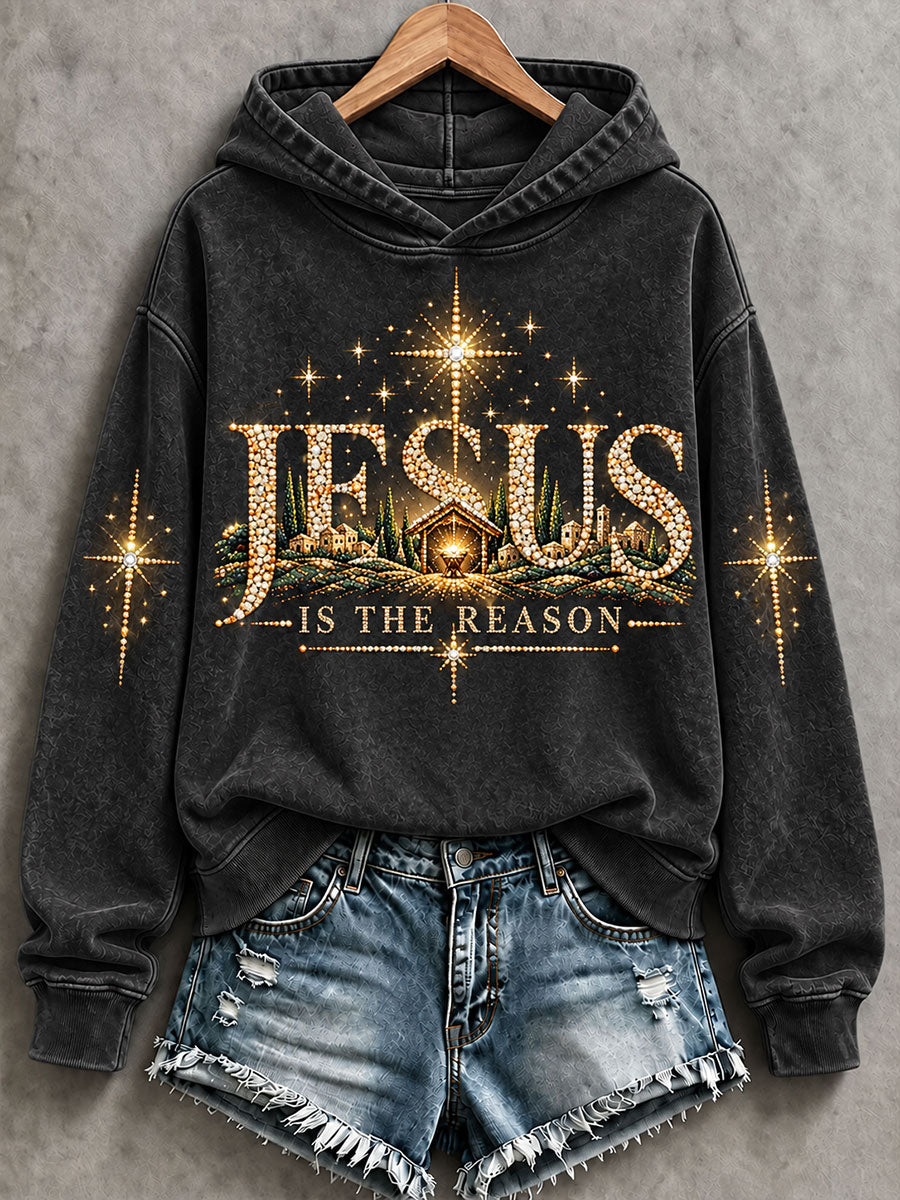 Women's Nativity Print Regular Sweatshirt