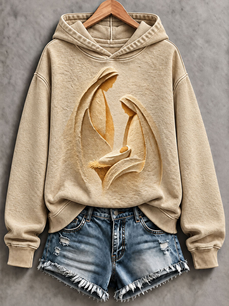 Women's Nativity Print Regular Sweatshirt