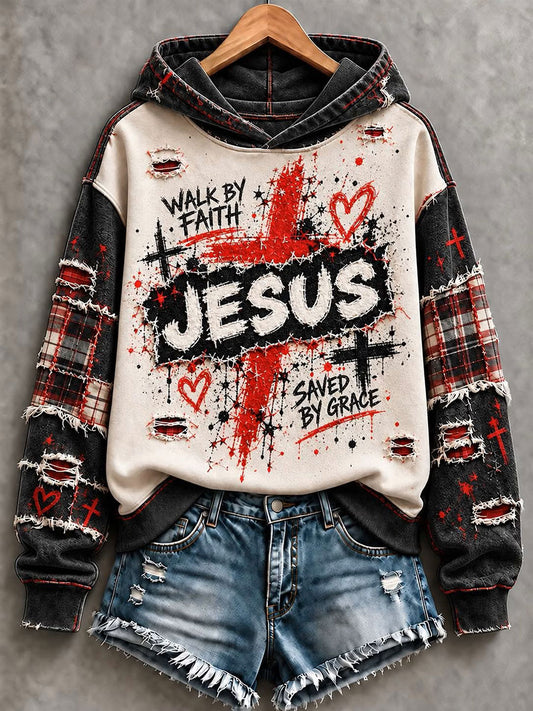 Women's Walk By Faith Print Hoodie