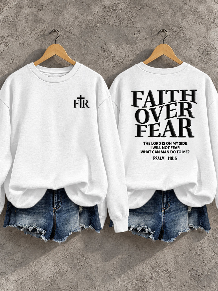Women's Christian Faith Over Fear Casual Sweatshirt