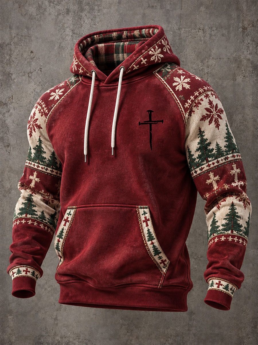 Men's Faith Christmas Jesus Birthday Print Casual Hoodie