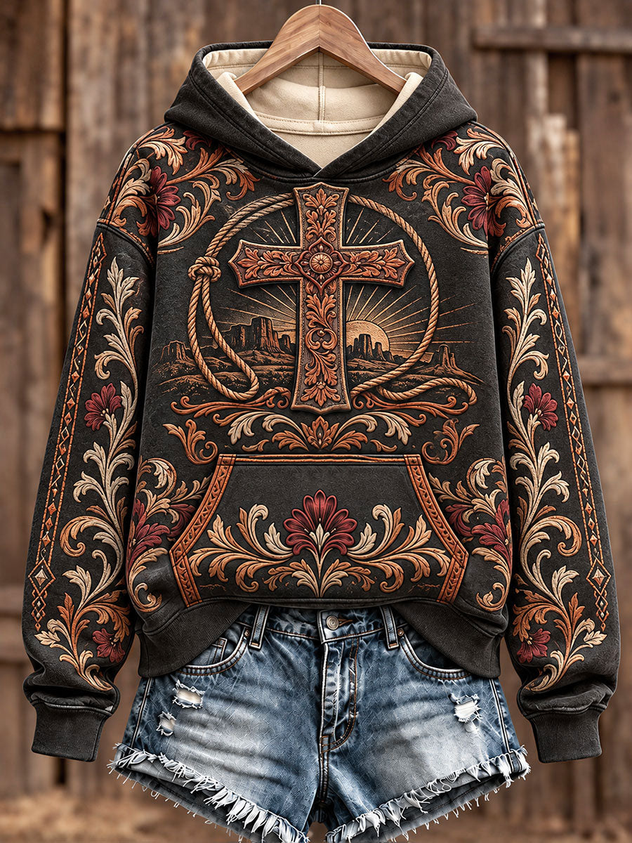 Women's Western Cross Faith Hoodies