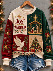 Women's Christian Christmas Art Printed Sweatshirt