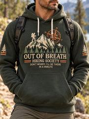 Men's Out Of Breath Hiking Society Hiker Casual Hoodie