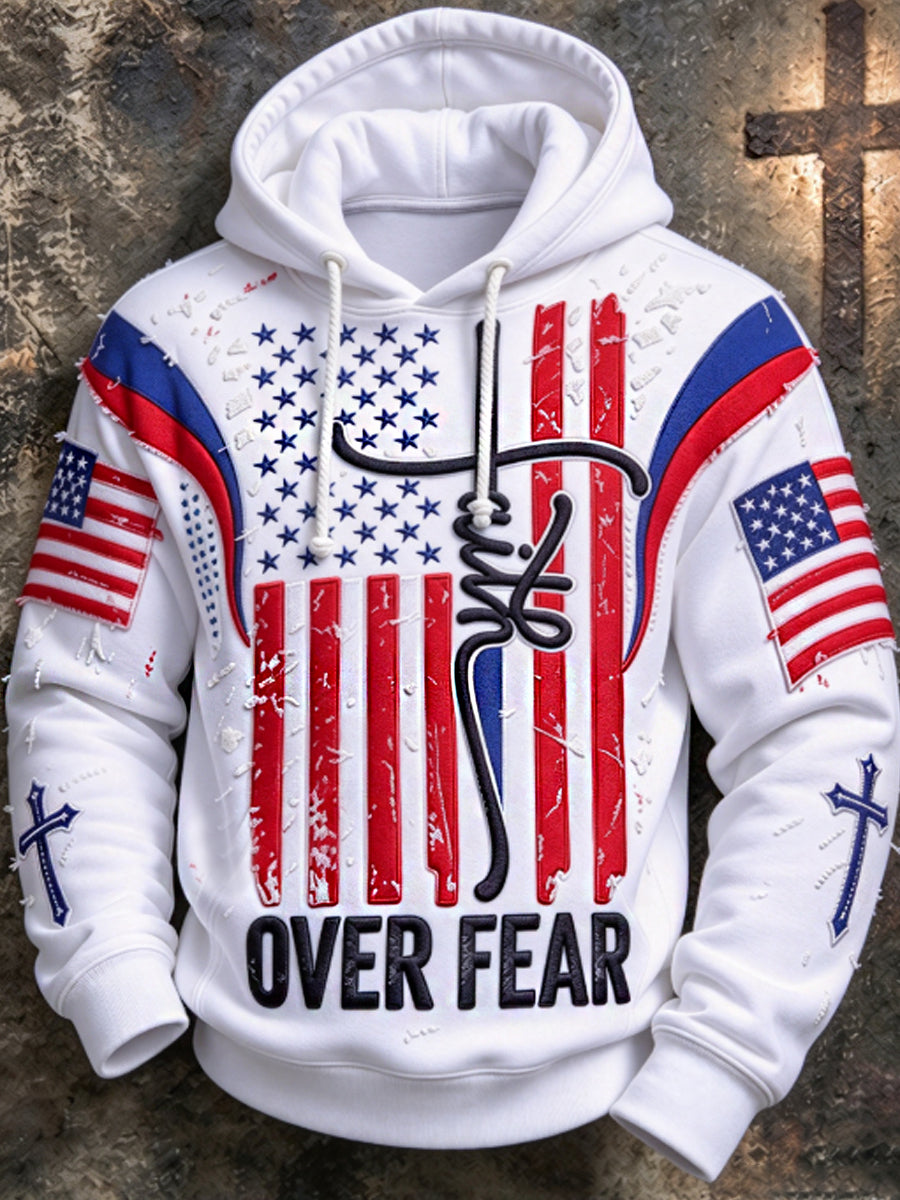 Men's faith over fear Hoodie
